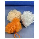 Mesh Bath Shower Pouf Set