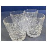 Clear Glass Drinking Tumblers Textured Design