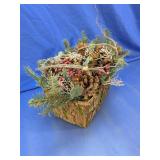 Rustic Bark Basket Floral Centerpiece