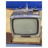 Vintage Mitsubishi Micro TV w/Travel Case