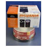 (2)Sylvania Digital Video Camera & Memorex CD-RW