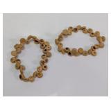 Carved Wood Beaded Stretch Bracelets