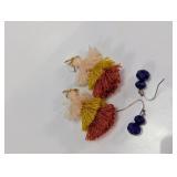 Tassel and Faceted Bead Earring Set