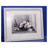 Framed Shabby Chic Floral Still Life Print
