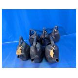 (6)Plastic Graduated Watering Cans Lot