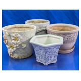 Decorative Ceramic Planter Pots Assorted
