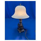Vintage Frosted Glass Table Lamp