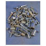 Mixed Metal Socket Wrench Attachments Lot