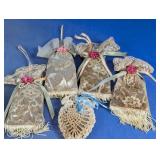 (5)Vintage Lace & Crochet Potpourri Sachet Lot