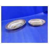 Vintage Silver-Tone Oval Serving Bowls