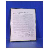 Framed Declaration of Independence Print