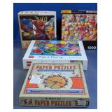 (4) Puzzle & Brain Teaser Lot ï¿½ Jigsaw & Paper