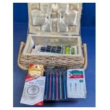 Vintage Wicker Sewing Basket & Singer Tool Kit