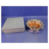 Vintage Silver-Plated Grapes Wine Coaster