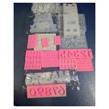 Assorted Silicone Letter & Shape Molds Lot