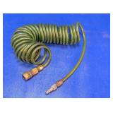 Green Coiled Air Compressor Hose with Fittings