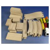 Wooden Train Track & Block Toy Assortment