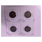 4 U.S. 35% Silver War Nickels
