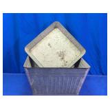 (2)Galvanized Metal Utility Tub Duo
