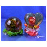 Encased Rose Display Ornaments