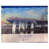 Gerald R. Ford CVN-78 Christening Art Poster