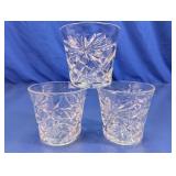 Clear Cut Glass Starburst Tumblers