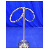 Vintage Brass Finish Double Ring Towel Stand