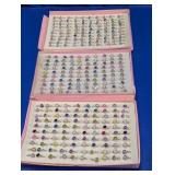 Large Assorted Gem Style Fashion Rings Lot