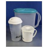 Plastic Pitchers & Lidded Cups Lot