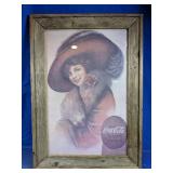 Framed Coca-Cola Lady Print