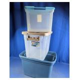 (3)Mixed Plastic Storage Tote Trio