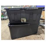 Black Plastic Storage Tote