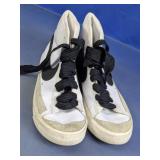 Nike White Black High Top Sneakers Pair