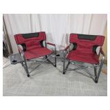 (2)Ozark Trail XXL Folding Director Chairs Dou