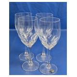 Crystal Cut Stemmed Wine Glasses