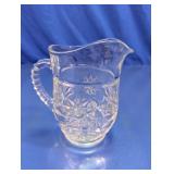 Starburst Pressed Glass Pitcher