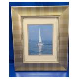 (1) Framed Sailboat Wall Art