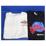 (2) Hard Rock Cafï¿½ & Planet Hollywood T-Shirts