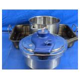 (3) T-Fal Pressure Cooker Lid & Assorted Cookware