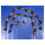 (3) Halloween Fabric Heart Garland Set