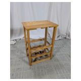 Oak Wine Rack & Countertop Table