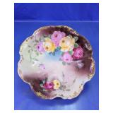 Hand Painted Floral Glass Bowl