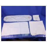 Embroidered Linen Tablecloth & Runner Set