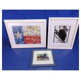 (3) Framed Art Prints Set- Bald Eagle & More