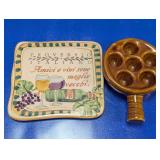 Ceramic Snack Dish and Italian Quote Plate