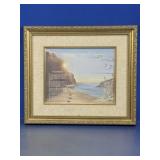 Framed Footprints Beach Print Wall Art