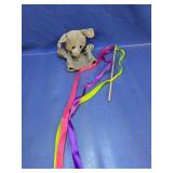 Plush Elephant Puppet & Ribbon Wand Toy