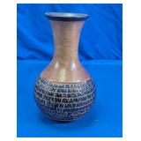 Carved Ceramic Vase Decorative Vessel