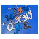 (10)Assorted Personalized Resin Letter Keychains