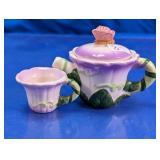 Mini Ceramic Teapot & Cup Set